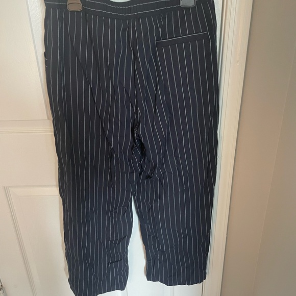 Eileen Fisher Black Pinstripe Trousers - Picture 2 of 8